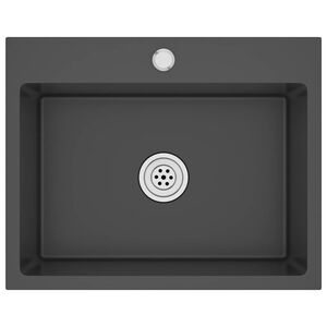 vidaXL k&auml;sitsi valmistatud k&ouml;&ouml;givalamu, must, roostevaba teras