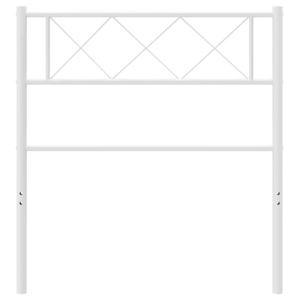 vidaXL metallist vahetatav voodipeats, valge, 90 cm