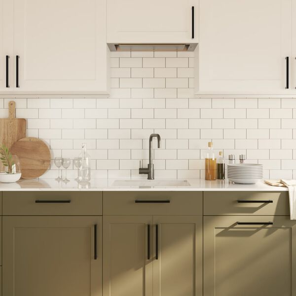 vidaXL kapi k&auml;epidemed 20 tk, must, 192 mm, roostevaba teras