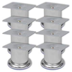 vidaXL &uuml;mmargused diivanijalad 8 tk, kroom, 60 mm