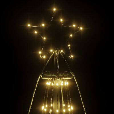 vidaXL koonusekujuline jõulupuu, soe valge, 1134 LEDi, 230 x 800 cm