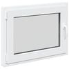 vidaXL Keldriakendus RISOR 80 x 60 cm PVC ja klaas Valge