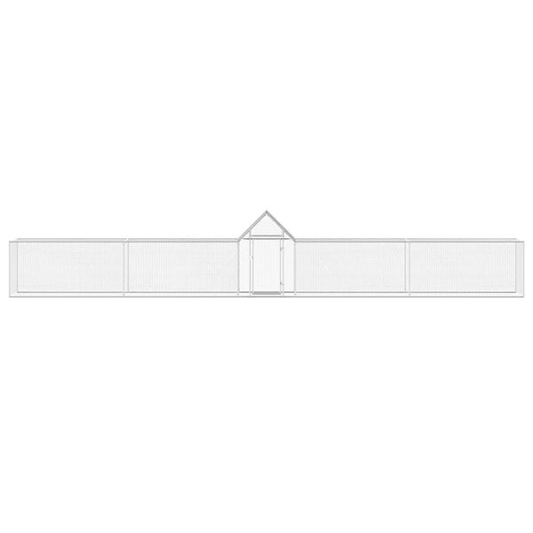 vidaXL kanakuut, 9 x 1 x 1,5 m, tsingitud teras