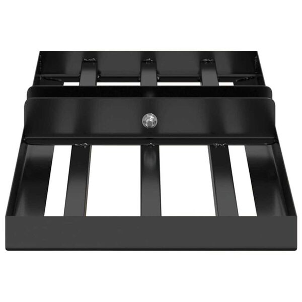 vidaXL Aialeveli vahetuspea Must 75 x 25 x 6 cm Pulbervärvitud teras