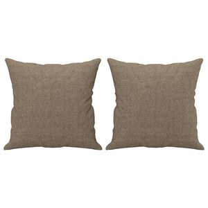 vidaXL dekoratiivpadjad 2 tk, pruunikashall, 40 x 40 cm, kangas