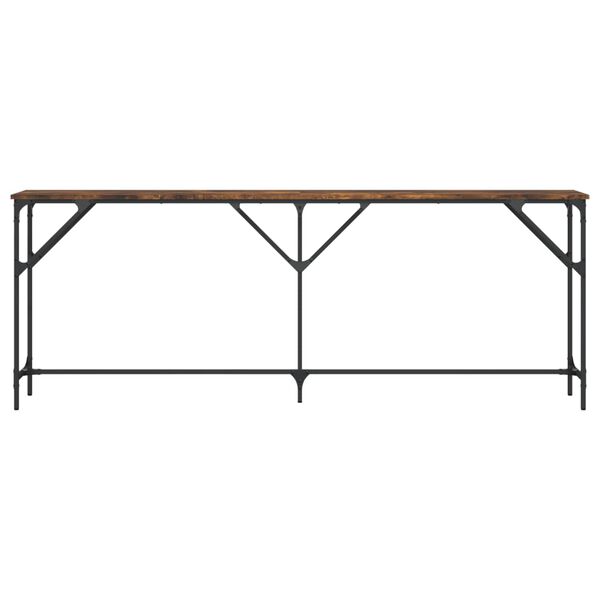 vidaXL konsoollaud, suitsutatud tamm, 200x29x75 cm, tehispuit