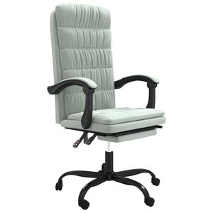 vidaXL reguleeritav kontoritool, helehall, samet