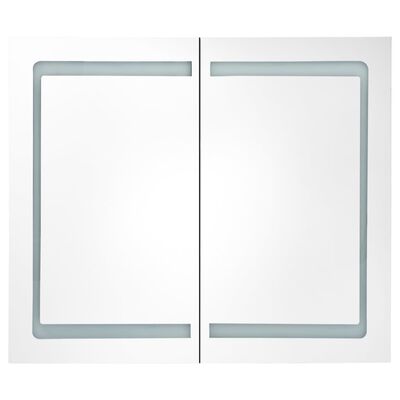 vidaXL LEDiga vannitoa peegelkapp, 80 x 12,2 x 68 cm