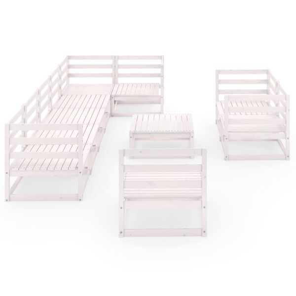 vidaXL 10-osaline aiam&ouml;&ouml;blikomplekt, valge, m&auml;nnipuit