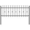 vidaXL Spike aiakaitse ASTEN 200 x 130 cm Pulberv&auml;rvitud teras Must