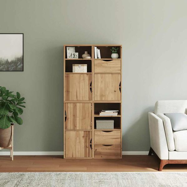 vidaXL Külgkapid 4 tk ODDA, 40x24x79 cm täispuidust mänd