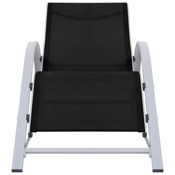 vidaXL lamamistoolid 2 tk lauaga, alumiinium, must