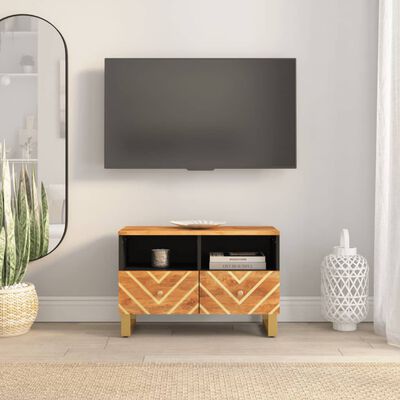 vidaXL TV kapp, pruun ja must, 70x33,5x46 cm, mangopuit