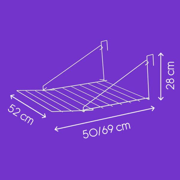 Tomado riputatav kuivatusrest "Breda" 7 m, valge