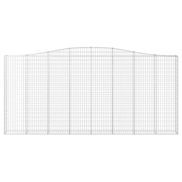 vidaXL kaarekujulised gabioonkorvid 6 tk, 400x30x180/200 cm, raud