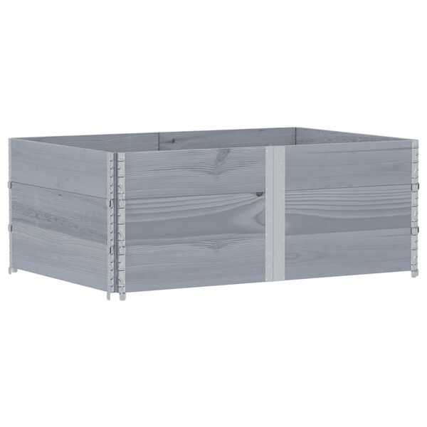 vidaXL kaubaaluste &auml;&auml;red 3 tk, hall, 150x100 cm, toekas m&auml;nnipuit