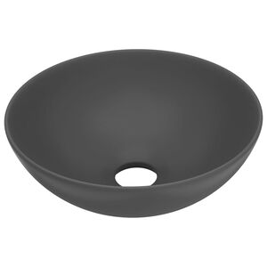 vidaXL vannitoavalamu keraamiline, tumehall, &uuml;mmargune