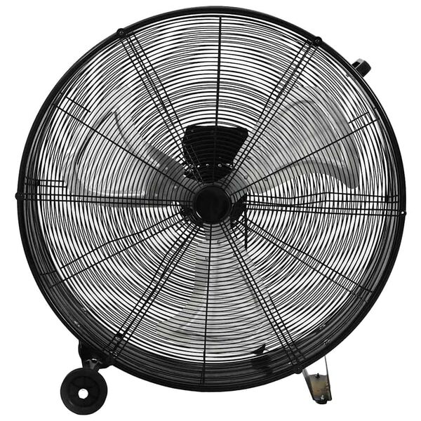 vidaXL trummelventilaator, 77 cm, 187,7 W, must