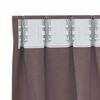 vidaXL Kardinad rõngastega 2 pcs Tume pruun 140 x 140 cm Polüester