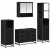 vidaXL Vannitoa m&ouml;&ouml;bleset 4 tk Must tamm 80 x 33 x 60 cm Tehispuit