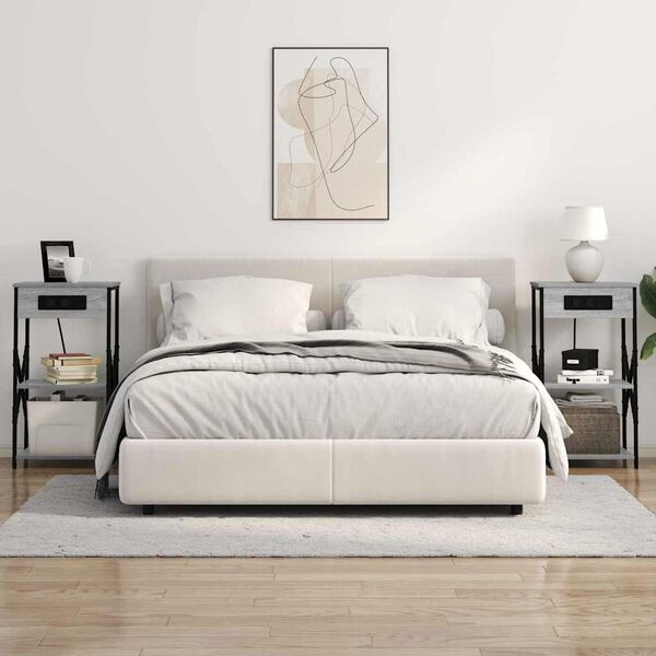 vidaXL &Ouml;&ouml;lambi kapp riiuliga Hall Sonoma 41 x 31 x 76 cm Tehispuit