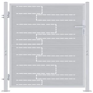 vidaXL Aia aed lukuga Hõbedane 96 x 100 cm Roostevaba teras