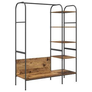 vidaXL Riidepuu riiuliga Pruun 120 x 44 x 160 cm Tehispuit