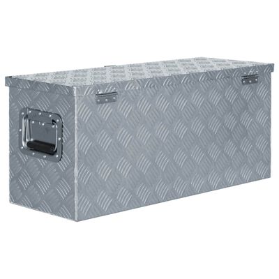 vidaXL alumiiniumist kast 80 x 30 x 35 cm, hõbedane