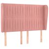 vidaXL voodipeats servadega, roosa, 147x23x118/128 cm, samet