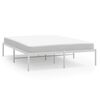 vidaXL metallist voodiraam, valge, 140x190 cm