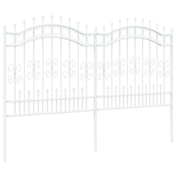 vidaXL Aiandus aiapaneel Valge 240 x 165 cm Pulbervärvitud Teras