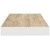 vidaXL seinariiulid, 2 tk, tamm ja valge, 60 x 23,5 x 3,8 cm MDF
