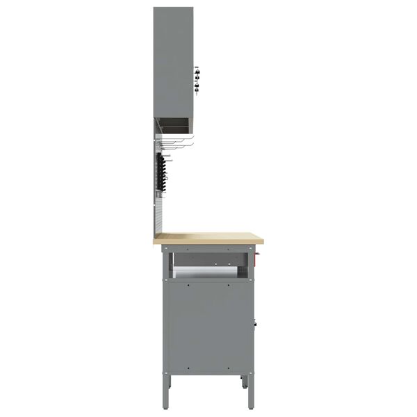 vidaXL T&ouml;&ouml;lauakomplekt sahtliga 8 pcs Punane 200 x 55 x 200 cm Teras