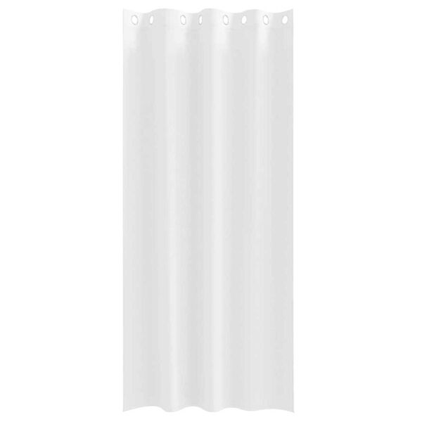 vidaXL Kardinad r&otilde;ngastega 2 pcs PUHAS VALGE 225 x 140 cm Pol&uuml;ester