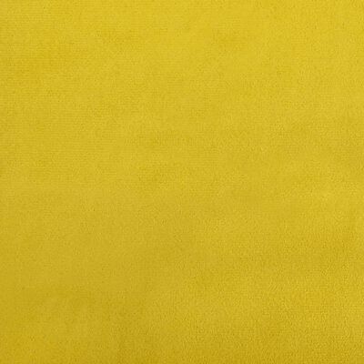 vidaXL diivanvoodi madratsiga, kollane, 90x200 cm, samet