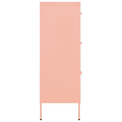vidaXL kummut, roosa, 80 x 35 x 101,5 cm, teras