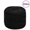vidaXL t&ouml;&ouml;k&ouml;is, must, 6 mm, 250 m, pol&uuml;ester