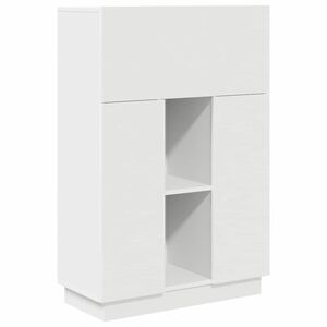 vidaXL Laud Valge 71,5 x 31,5 x 106,5 cm Tehispuit