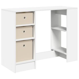 vidaXL Laud Valge 100 x 40 x 75 cm Tehispuit