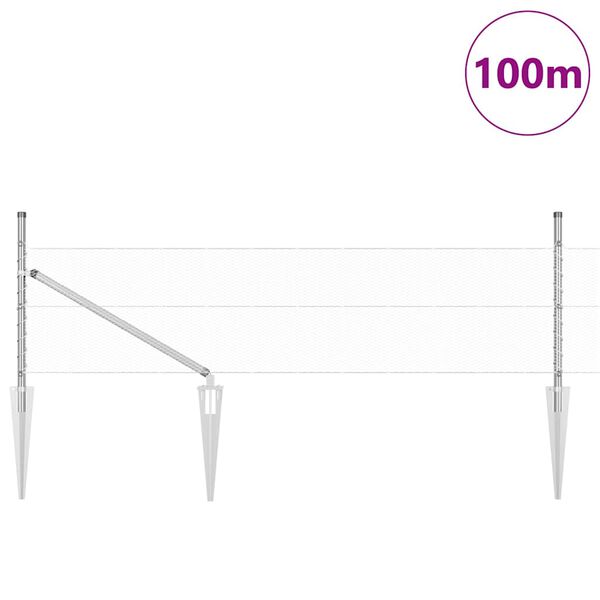 vidaXL Aiapost H&otilde;bedane 100 x 0,8 m (13 mm v&otilde;rk) Teras