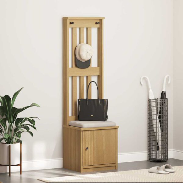 vidaXL esikupink, SANDNES, 110 x 40 x 60 cm, männipuit