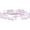 vidaXL Voodi raam sahtliga Vana puit 180 x 200 cm Tehispuit
