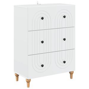 vidaXL Sahtlib&uuml;roo Valge 66 x 34,5 x 90 cm Tehispuit