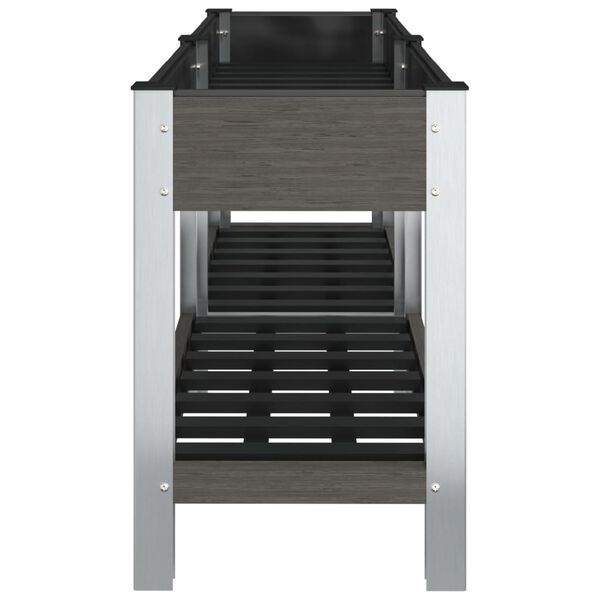 vidaXL aia taimelava riiuliga, hall, 150x50x75 cm, WPC