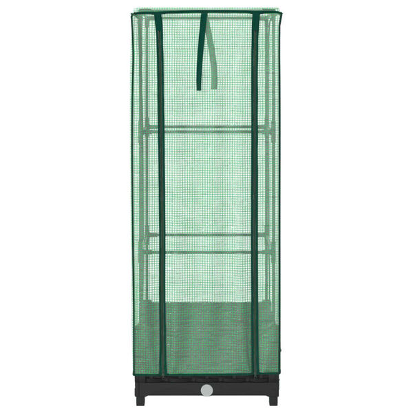 vidaXL taimekast kasvuhoonekattega rotangiimitatsioon 40x40x123 cm