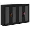 vidaXL Seinakapid 2 tk Must tamm 69,5 x 34 x 90 cm Tehispuit