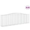vidaXL kaarekujulised gabioonkorvid 20 tk, 400x50x120/140 cm, raud