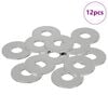 vidaXL Mutrid 12 pcs H&otilde;bedane 12 x 12 x 1,2 cm Raud