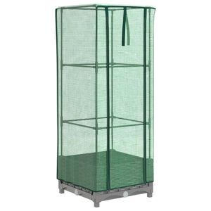 vidaXL taimekast kasvuhoonekattega rotangiimitatsioon 40x40x123 cm