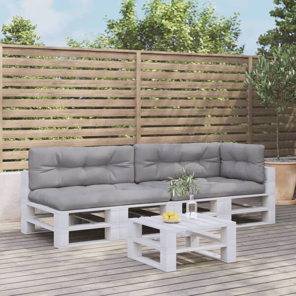 vidaXL euroaluse istmepadjad, 5 tk, hall, kangas